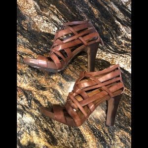 Franco Sarto - Brown Strappy heels